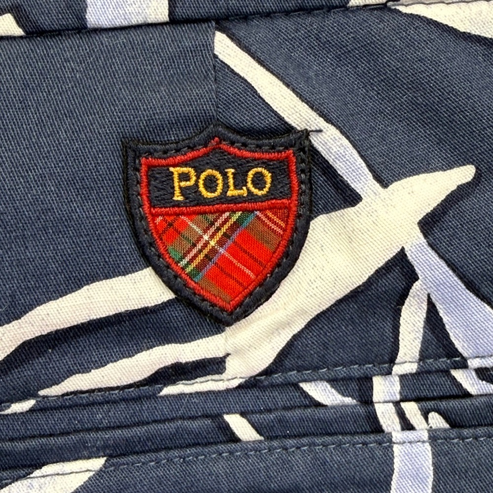 Polo Golf Ralph Lauren Mens 35 Floral Navy Blue Classic Fit Chino Shorts Stretch - Picture 10 of 12